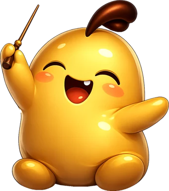 The Sheetly mascot conducting with a baton